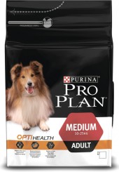 Pro Plan OptiHealth Medium Adult сухой корм для взрослых собак средних пород с курицей и рисом 1,5 кг. 